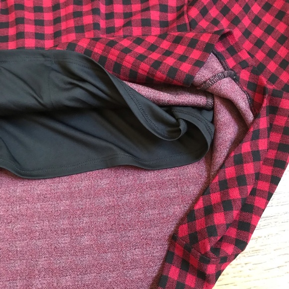 SOLD! ⚡️J. Jill Red Plaid Skirt Knee Ponte Skirt - Picture 8 of 8